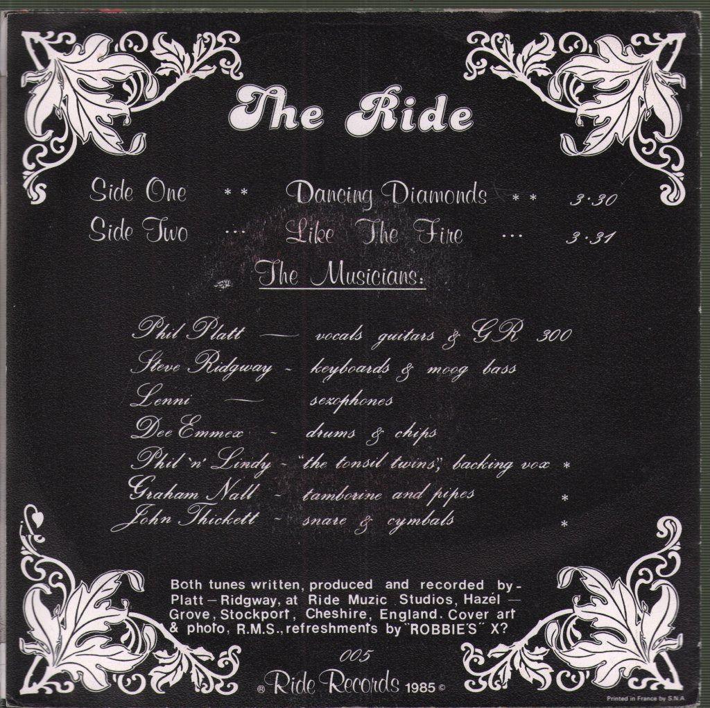 Ride (Mid 80'S) - Dancing Diamonds - 7 Inch