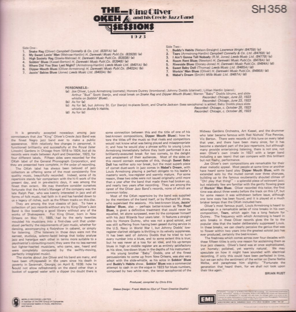 King Oliver And His Creole Jazz Band - Okeh Sessions - Lp