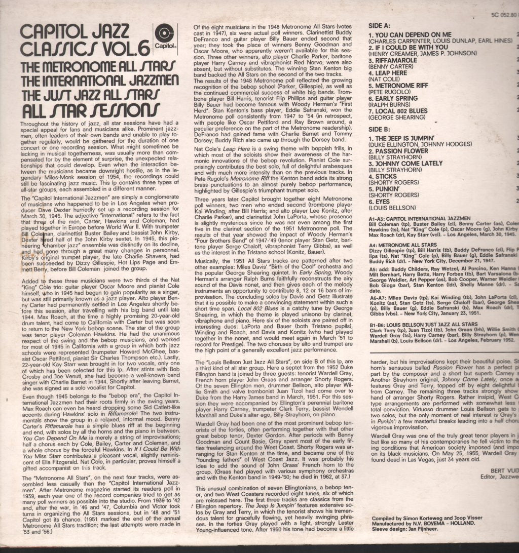 Capitol Jazz Classics Vol. 6 - All Star Sessions - Lp