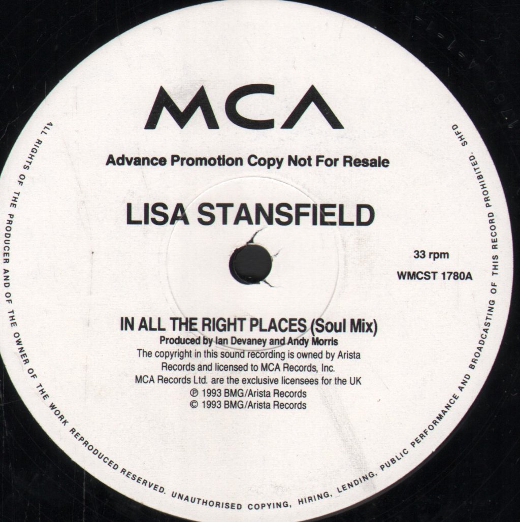 Lisa Stansfield - In All The Right Places - 12 Inch