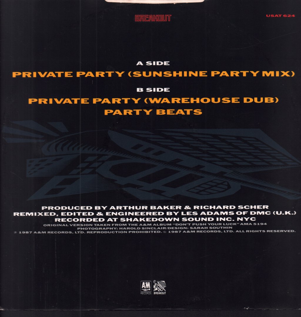 Wally Jump Jr And The Criminal Element - Private Party - 12 Inch