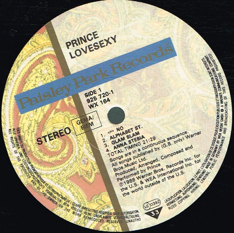 Prince - Lovesexy - Lp