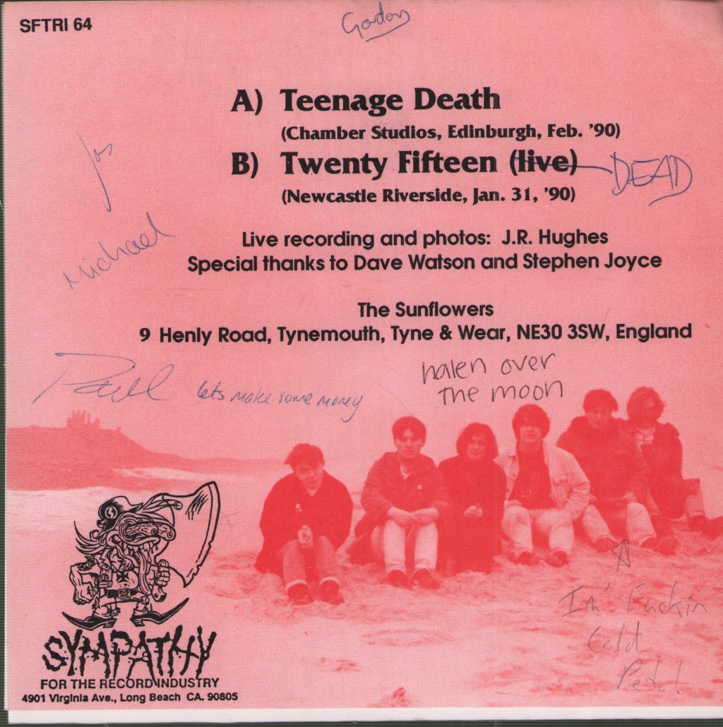 Sunflowers - Teenage Death - 7 Inch