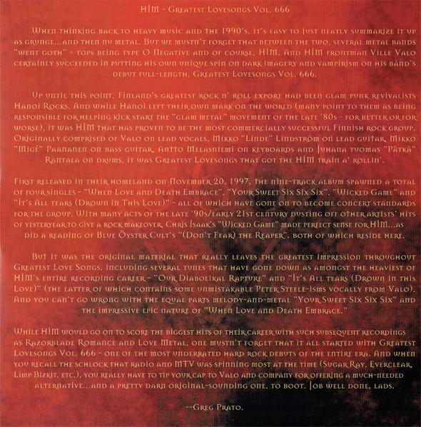 Him - Greatest Lovesongs Vol. 666 - Lp
