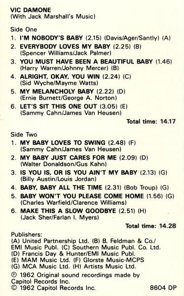 Vic Damone - My Baby Loves To Swing - Cassette