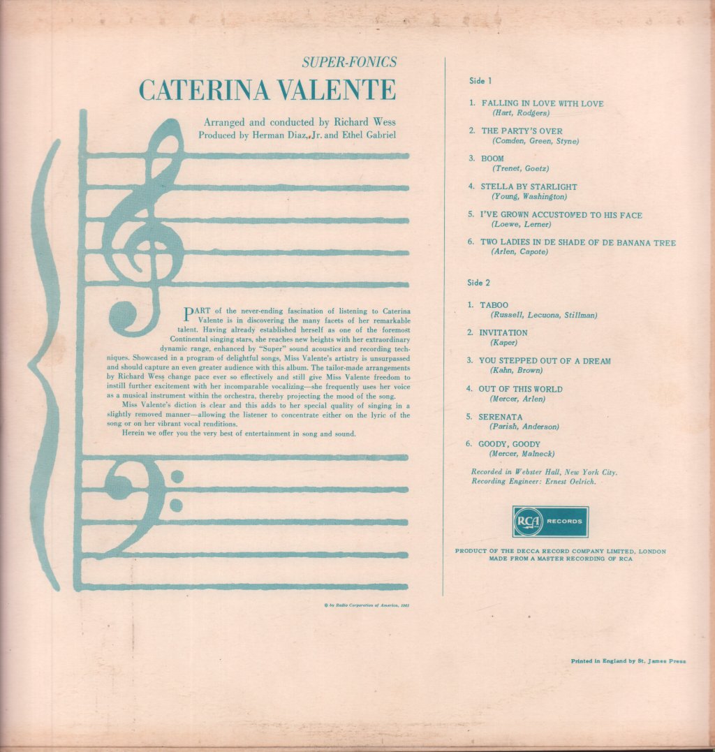 Caterina Valente - Superfonics - Lp