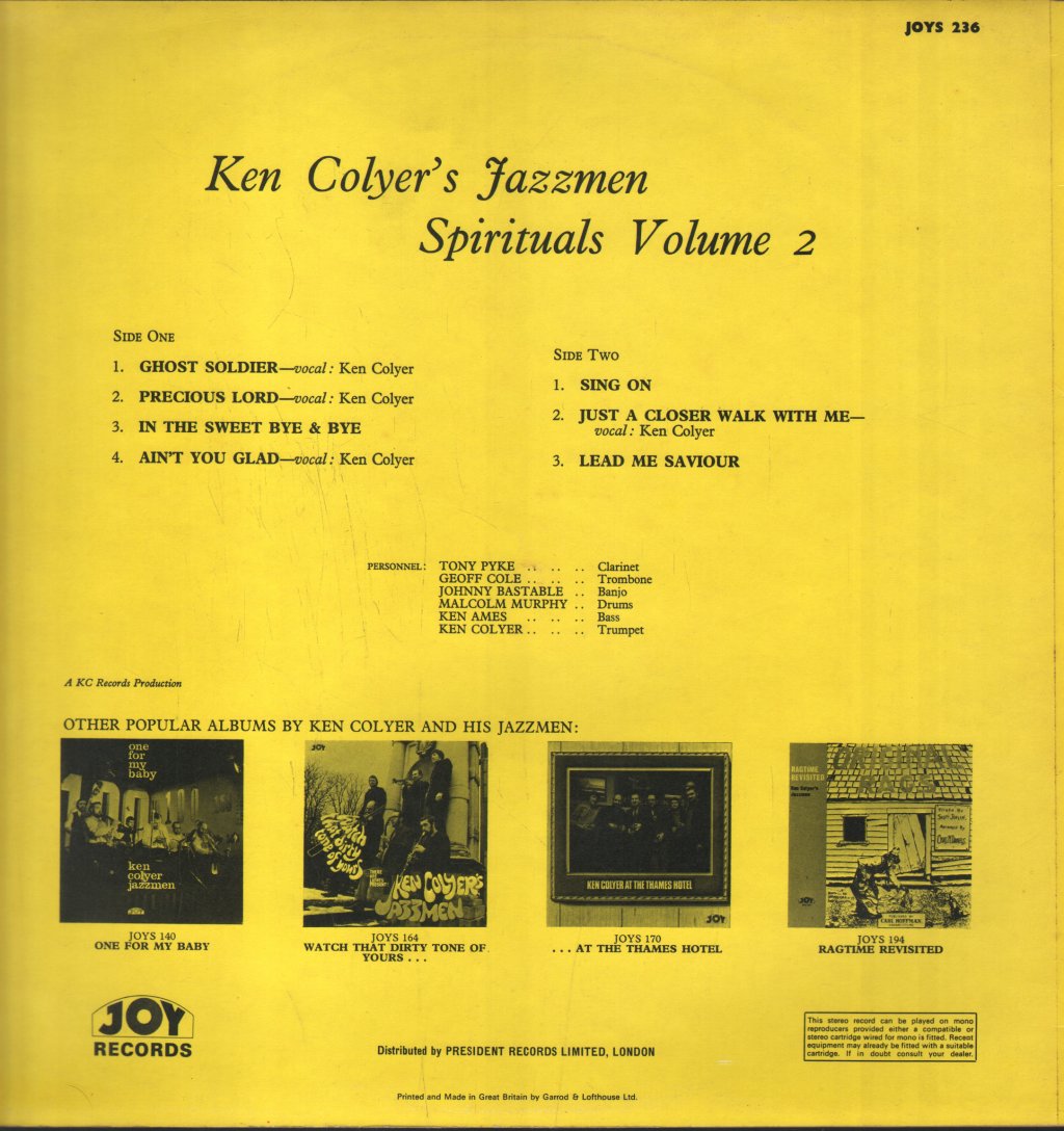 Ken Colyer's Jazzmen - Sprituals Vol 2 - Lp