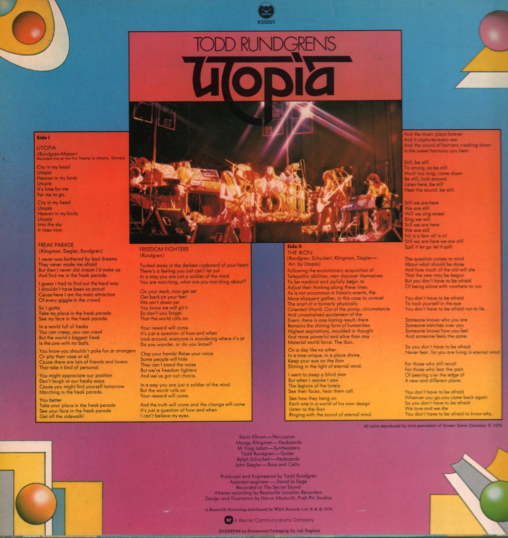 Todd Rundgren - Utopia - Lp
