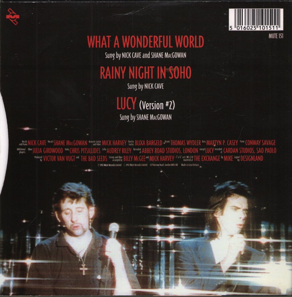 Nick Cave And Shane Macgowan - What A Wonderful World - 7 Inch