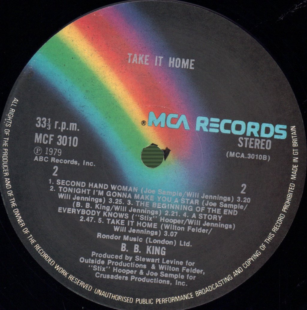 B.B. King - Take It Home - Lp