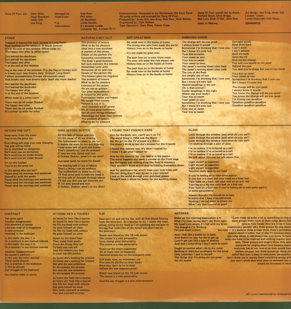 Gang Of Four - Entertainment! - Lp