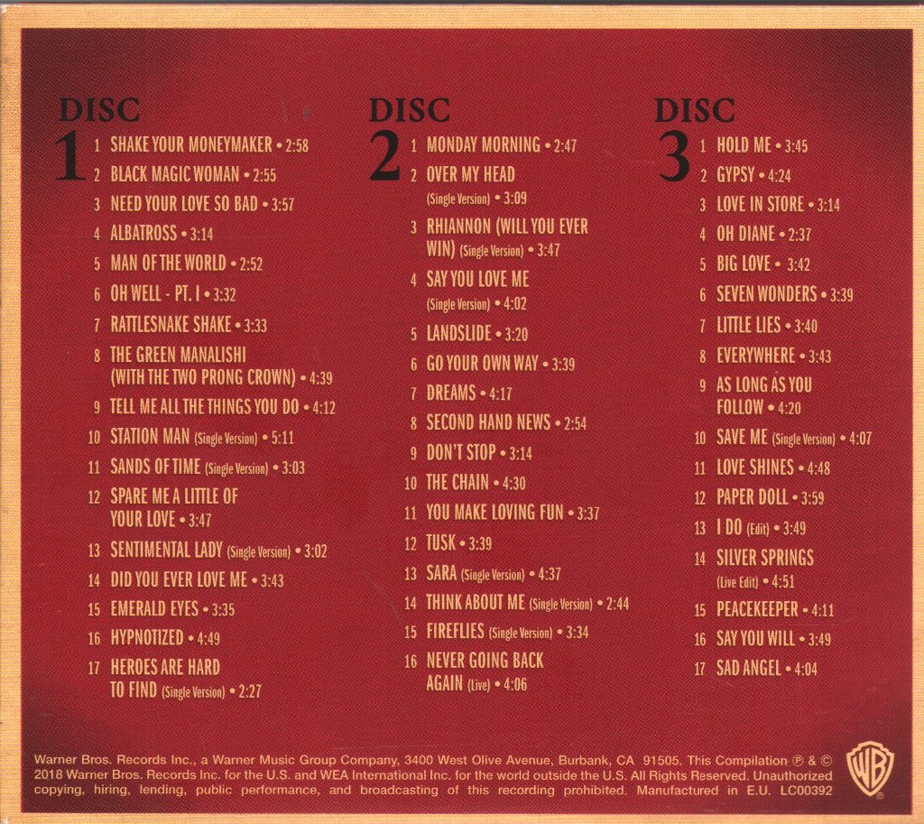 Fleetwood Mac - 50 Years - Don't Stop - Triple Cd