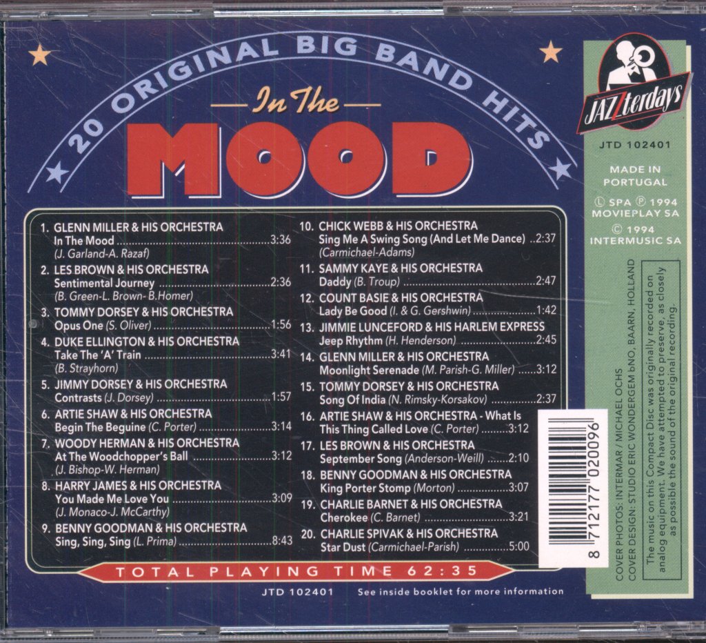 Various Artists - In The Mood - 20 Original Big Band Hits - Cd