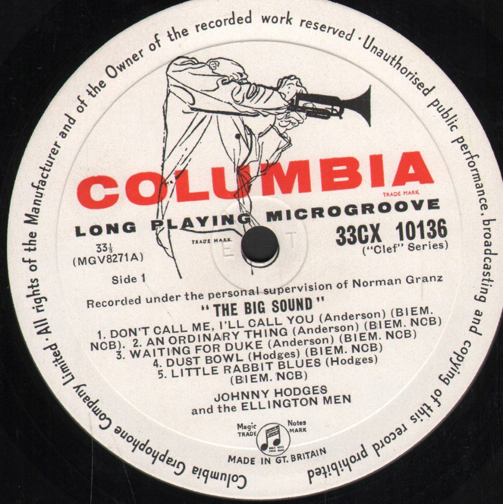 Johnny Hodges And The Ellington Men - Big Sound - Lp