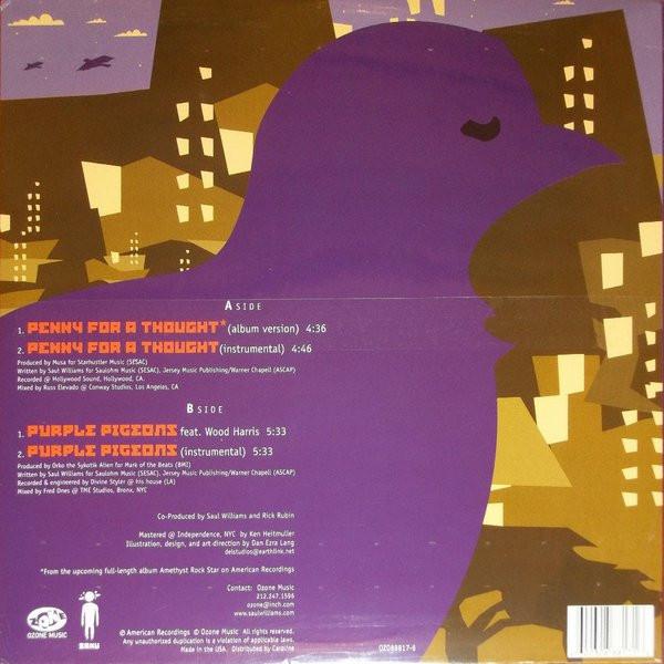 Saul Williams - Penny For A Thought / Purple Pigeons - 12 Inch