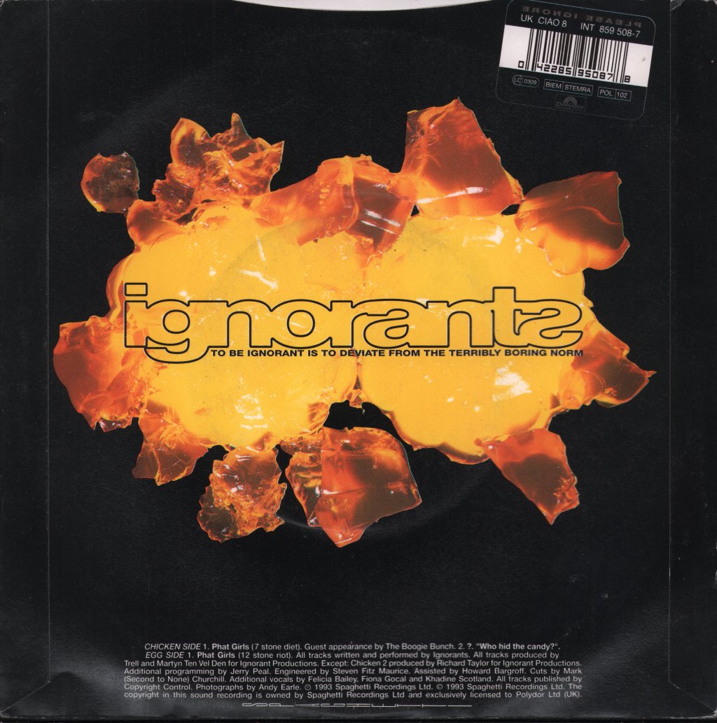 Ignorants - Phat Girls - 7 Inch