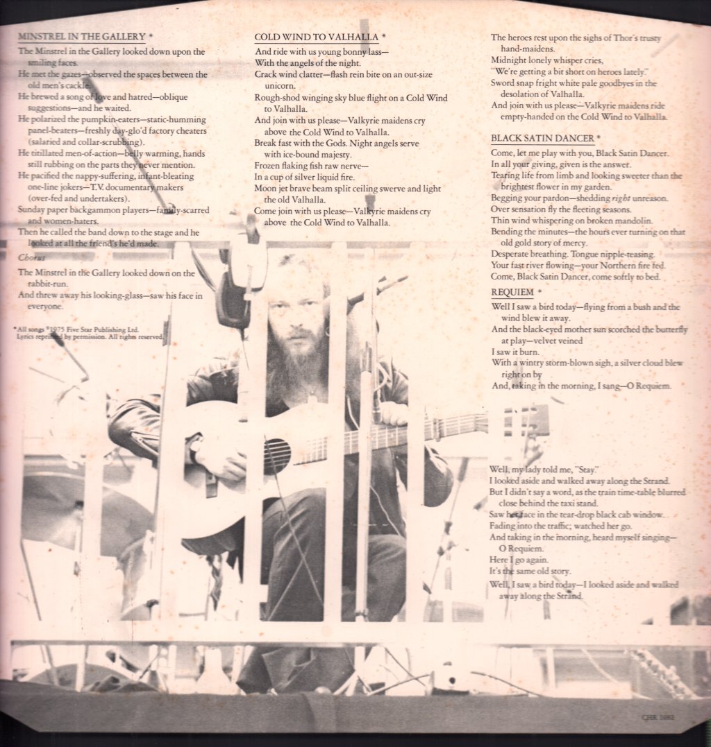 Jethro Tull - Minstrel In The Gallery - Lp