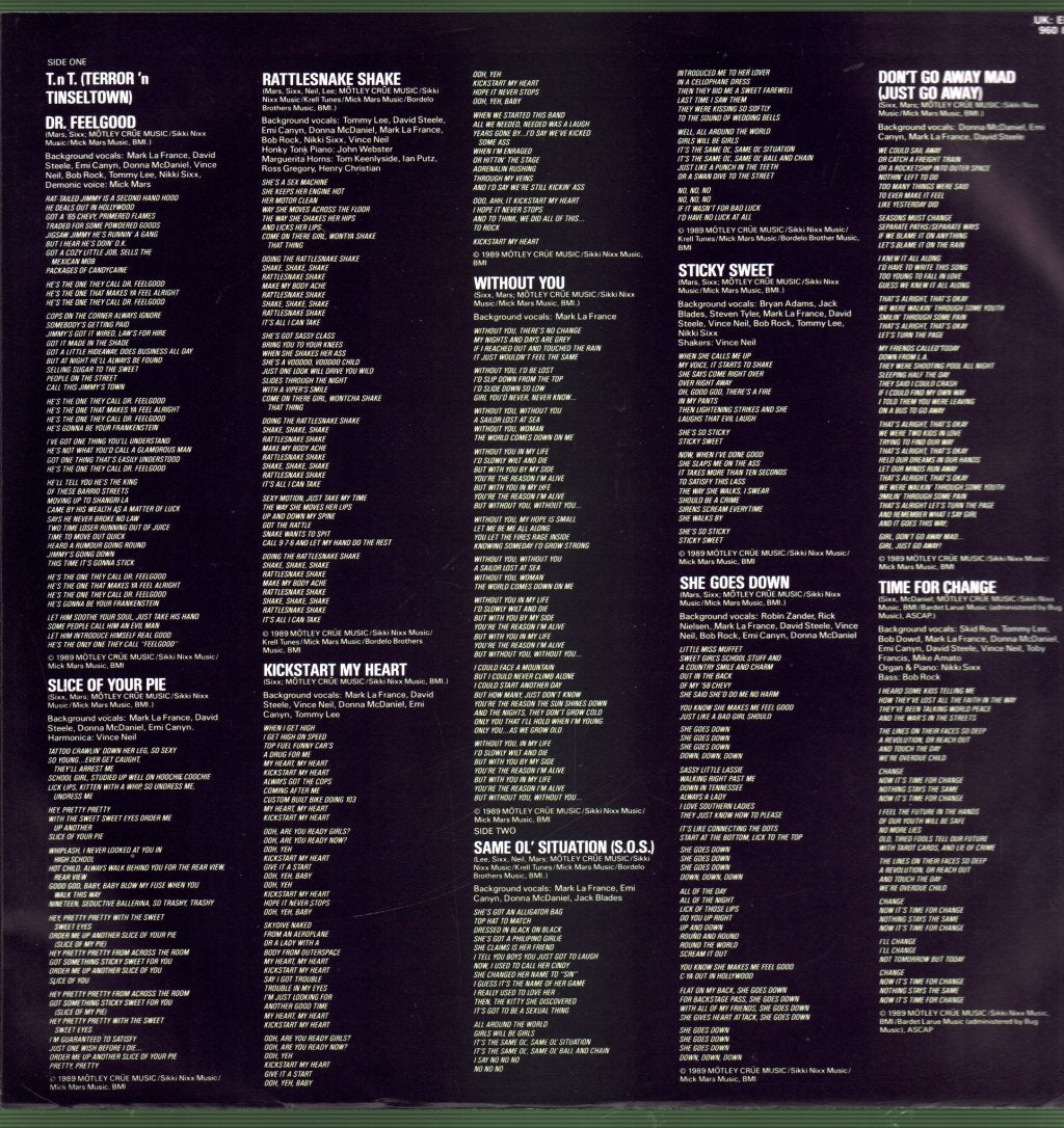 Motley Crue - Dr. Feelgood - Lp