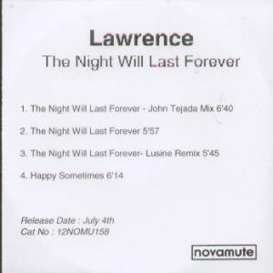 Lawrence - Night Will Last Forever - Cdr