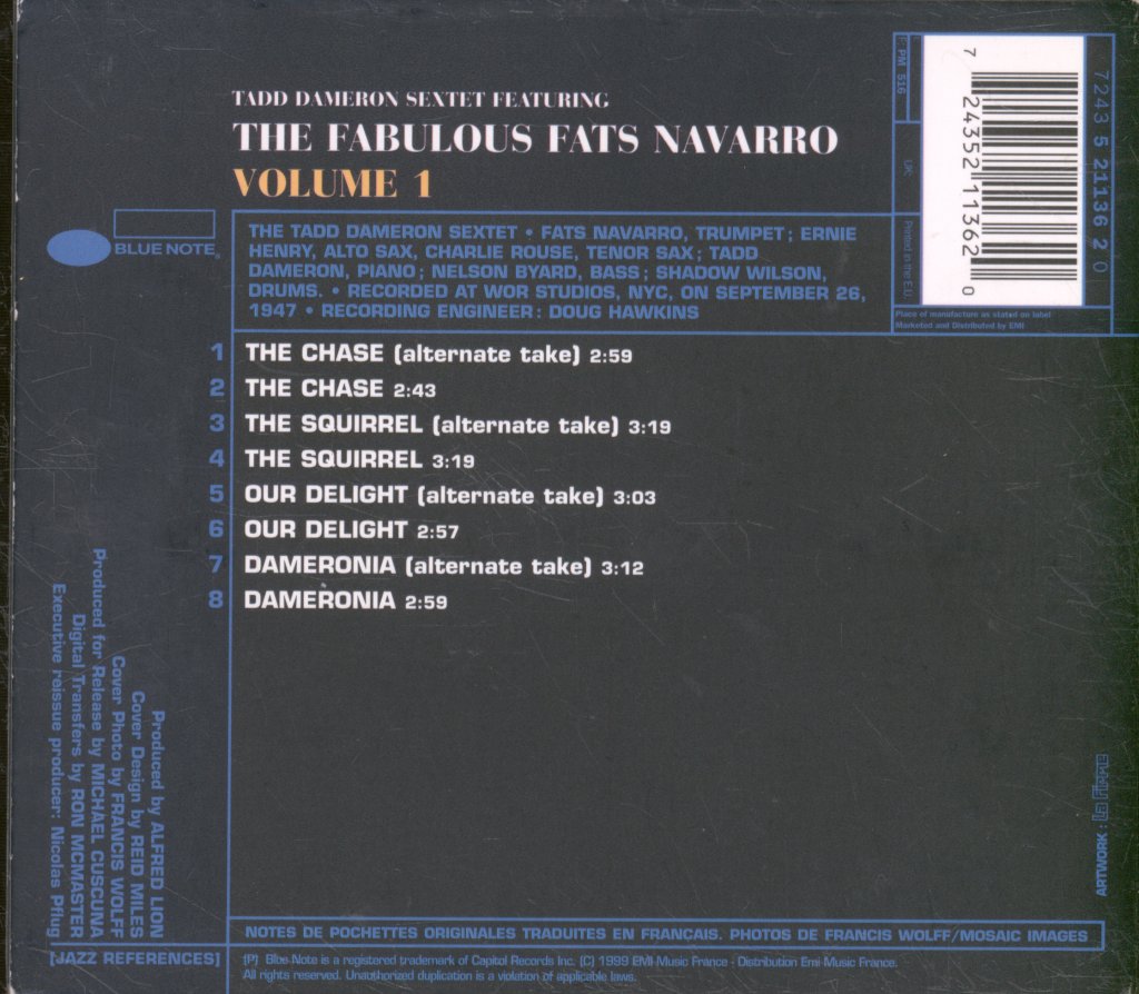 Fats Navarro - Fabulous Fats Navarro Volume 1 - Cd
