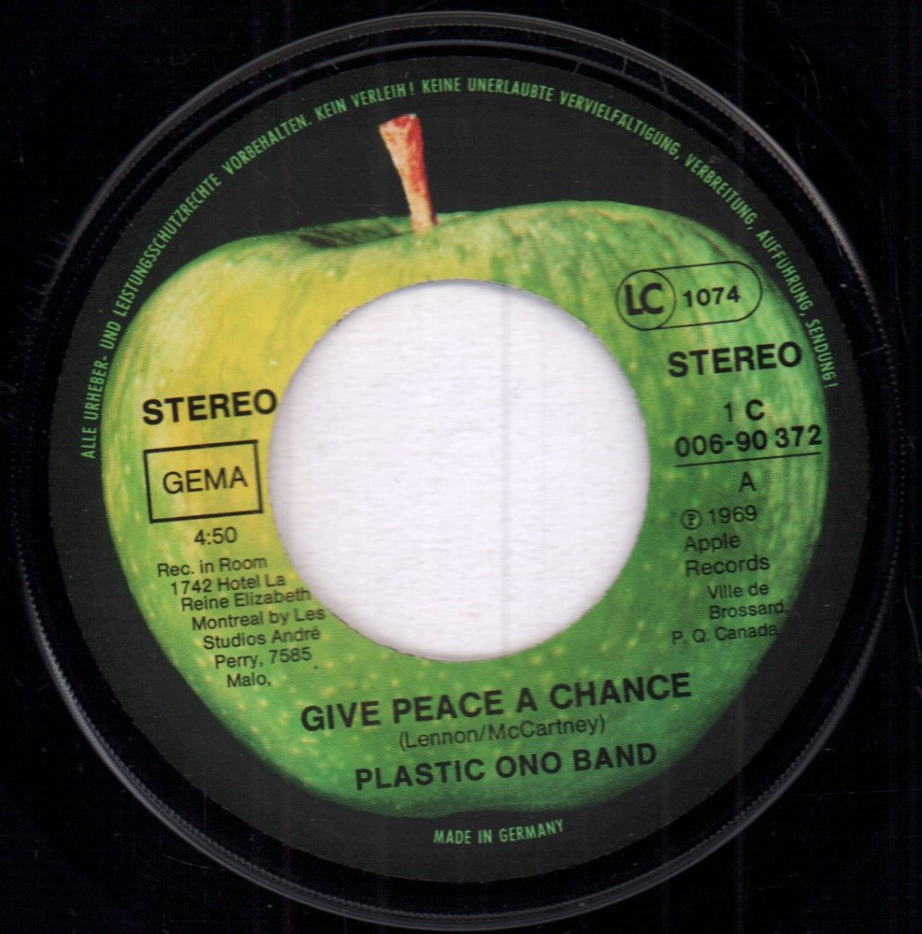 Plastic Ono Band - Give Peace A Chance - 7 Inch