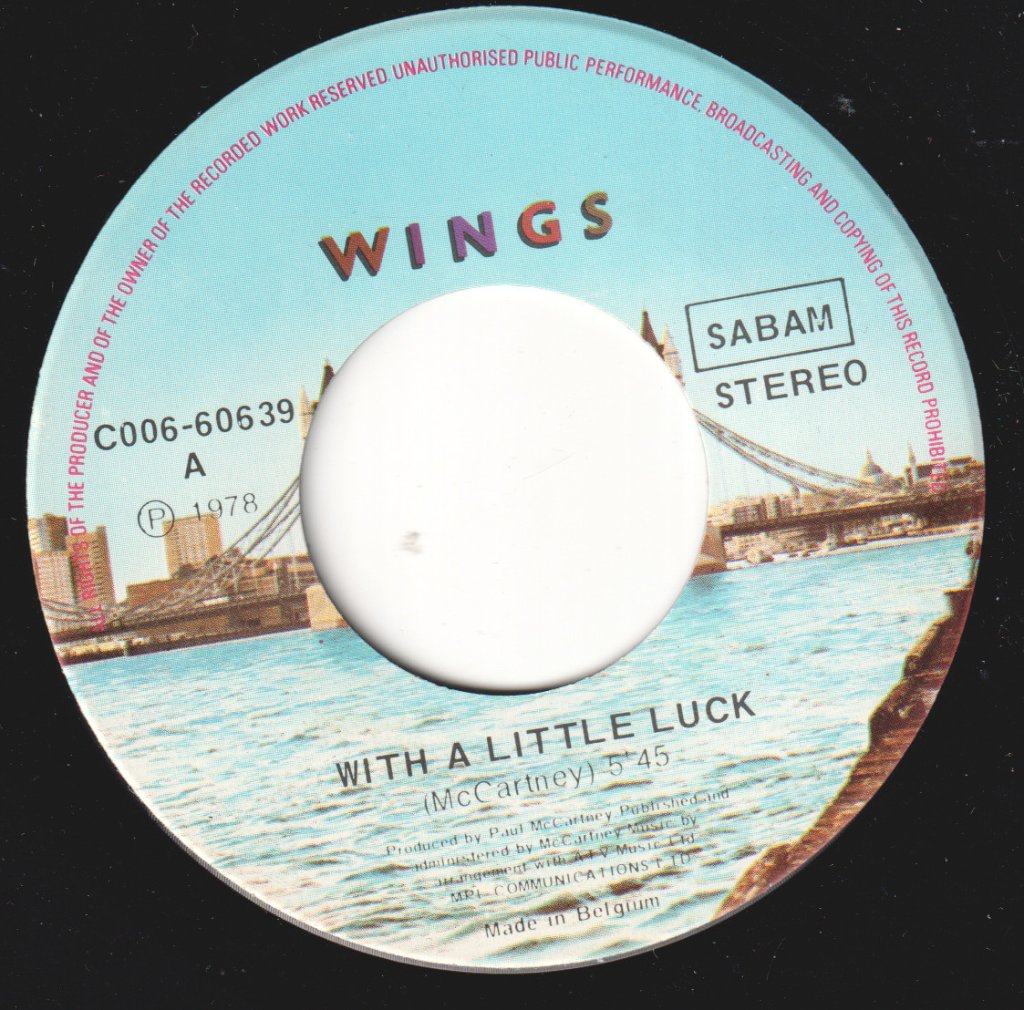 Wings - With A Little Luck - 7 Inch