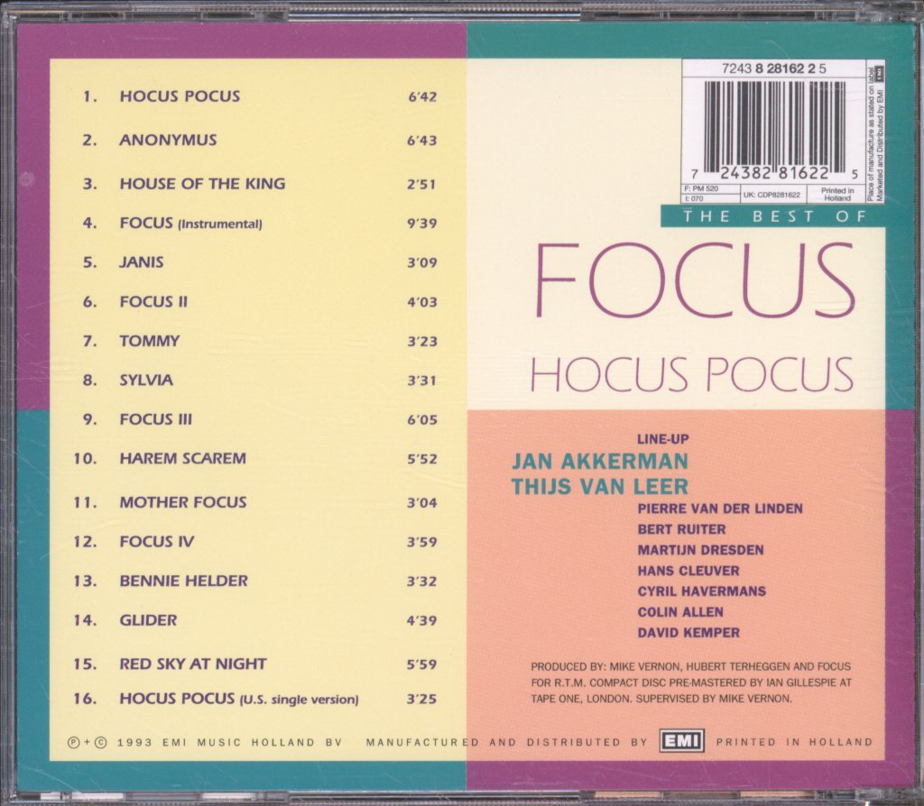 Focus - Hocus Pocus The Best Of Focus - Cd