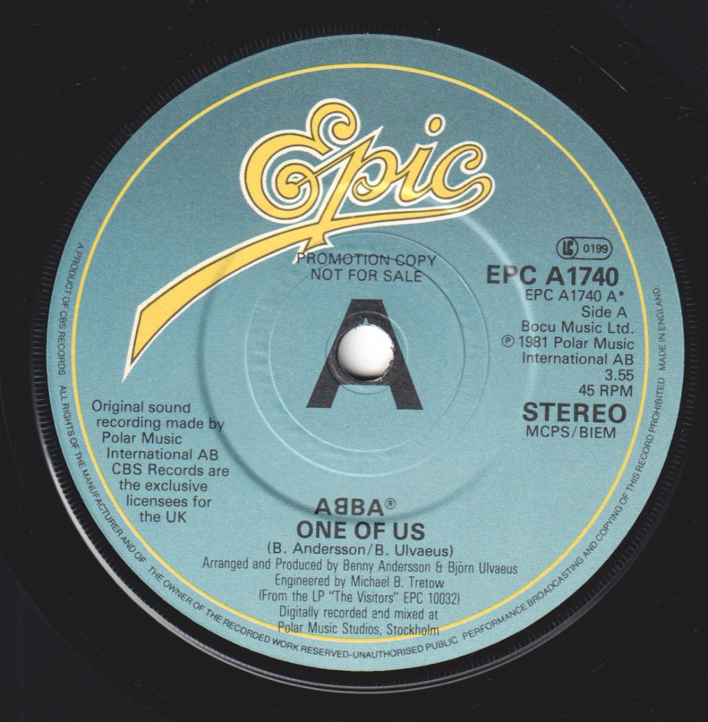 ABBA - One Of Us - 7 Inch