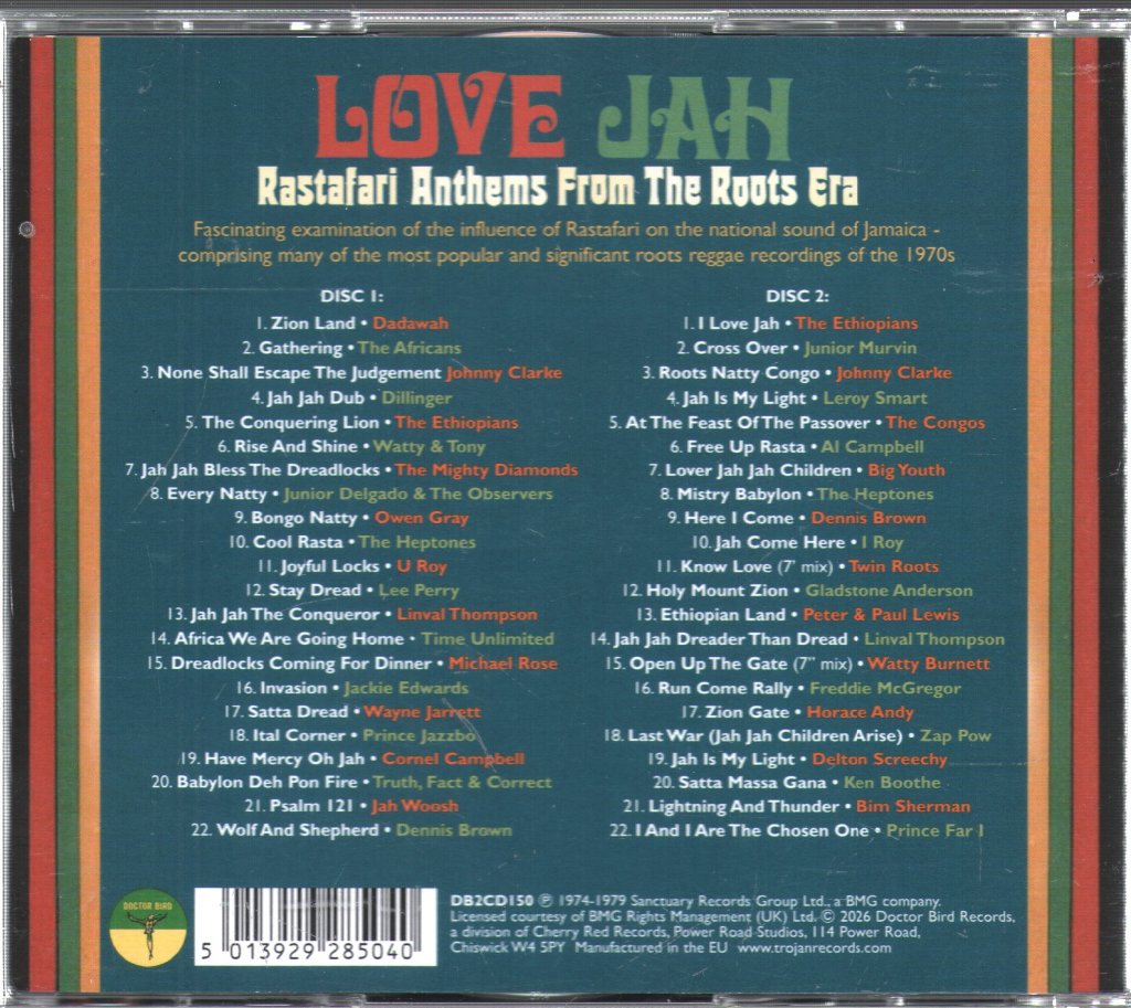 Various Artists - Love Jah (Rastafari Anthems From The Roots Era) - Double Cd