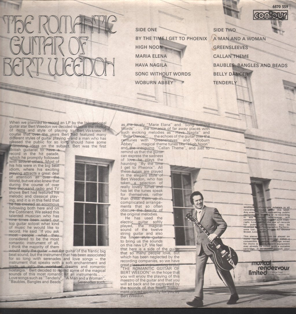 Bert Weedon - Romantic Guitar Of Bert Weedon - Lp