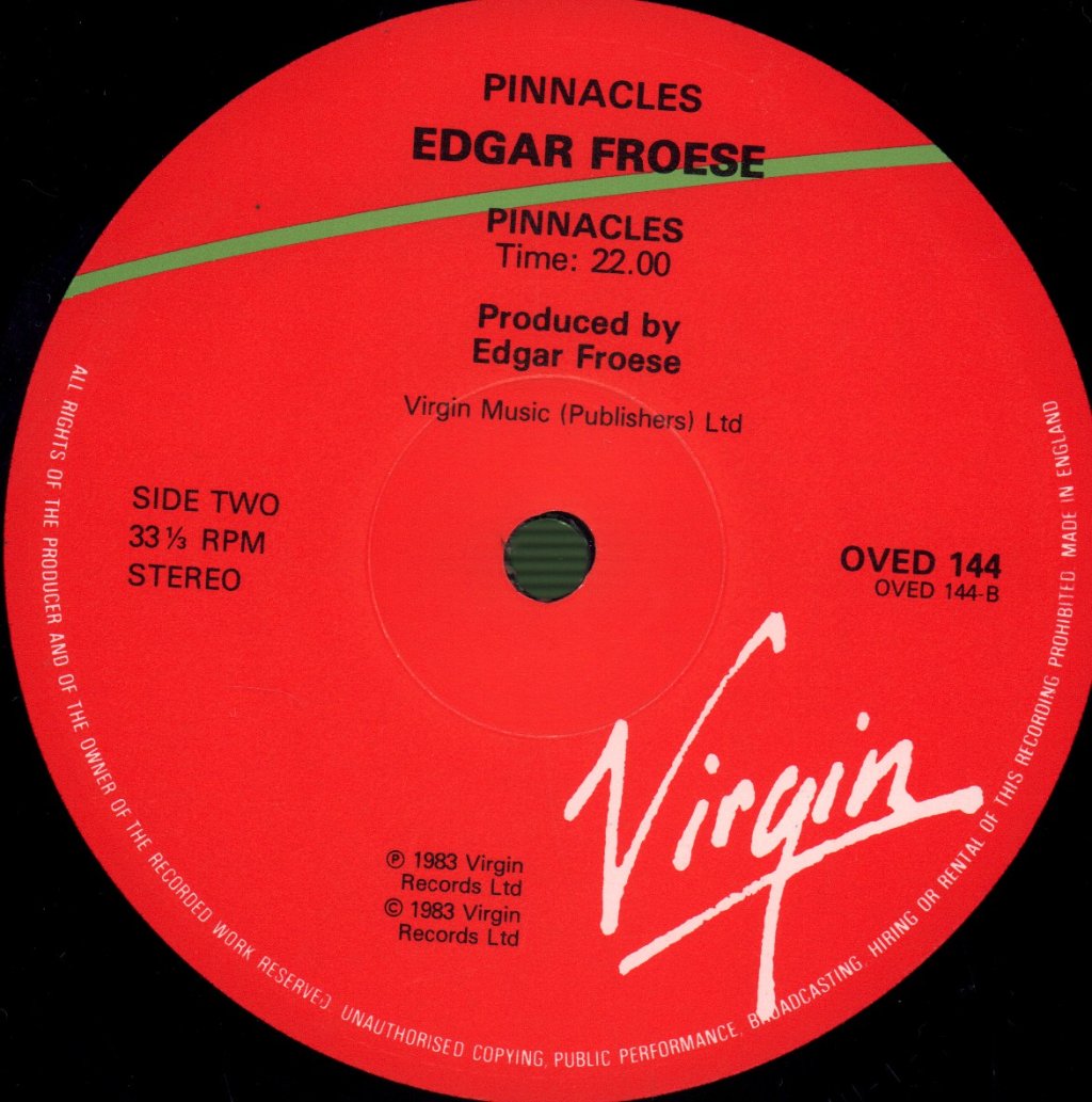 Edgar Froese - Pinnacles - Lp