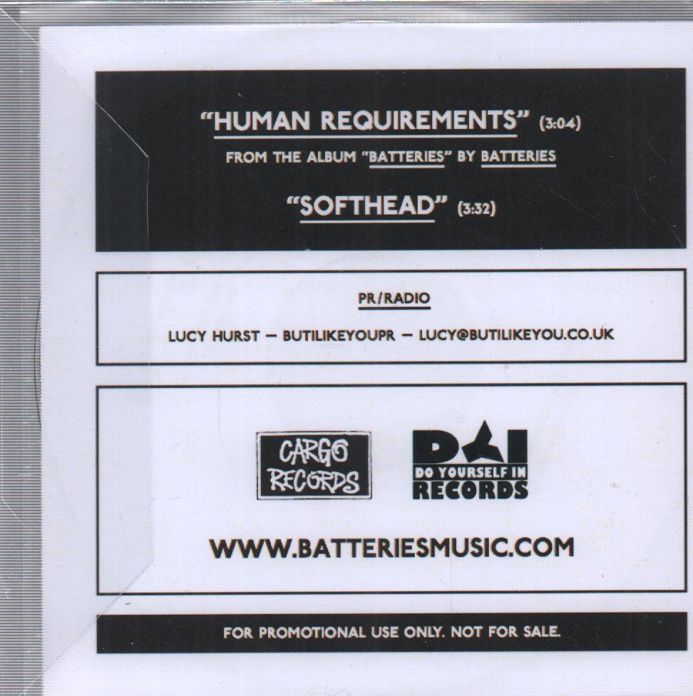 Batteries - Human Requirements / Softhead - Cdr
