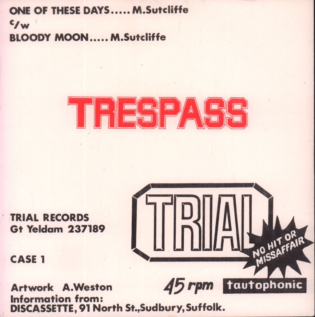 Trespass (Nwobhm Group) - One Of These Days - 7 Inch
