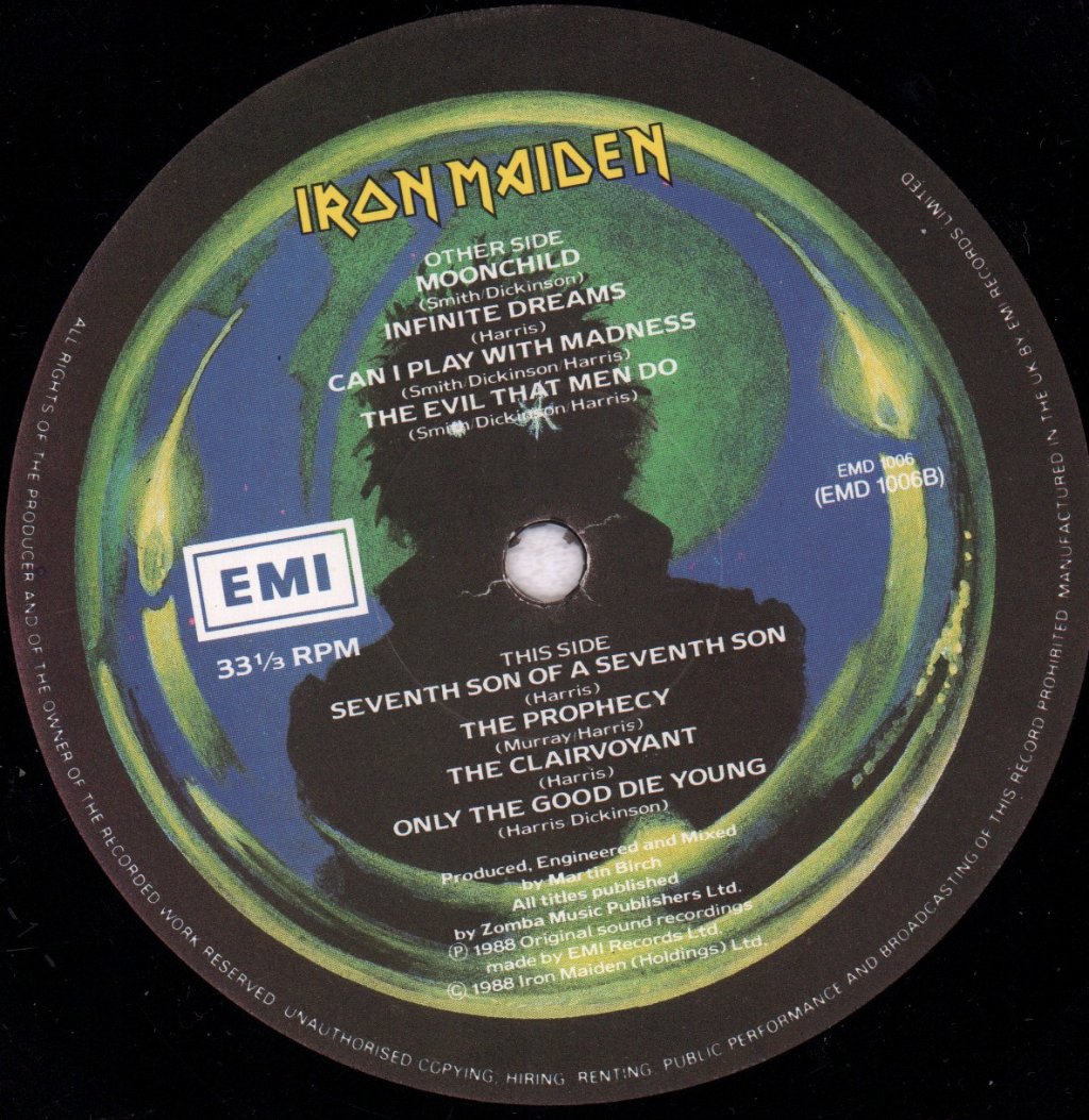 Iron Maiden - Seventh Son Of A Seventh Son - Lp