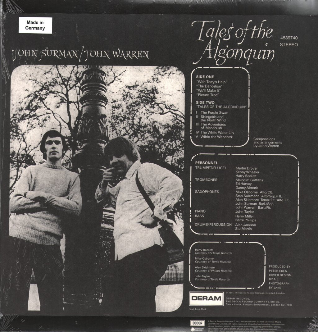 John Surman, John Warren - Tales Of the Algonquin (British Jazz Explosion Series) - Lp