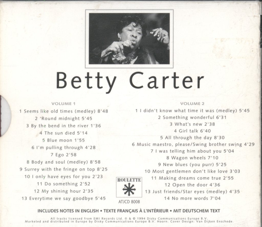 Betty Carter - 'Round Midnight - The Roulette Years - Double Cd