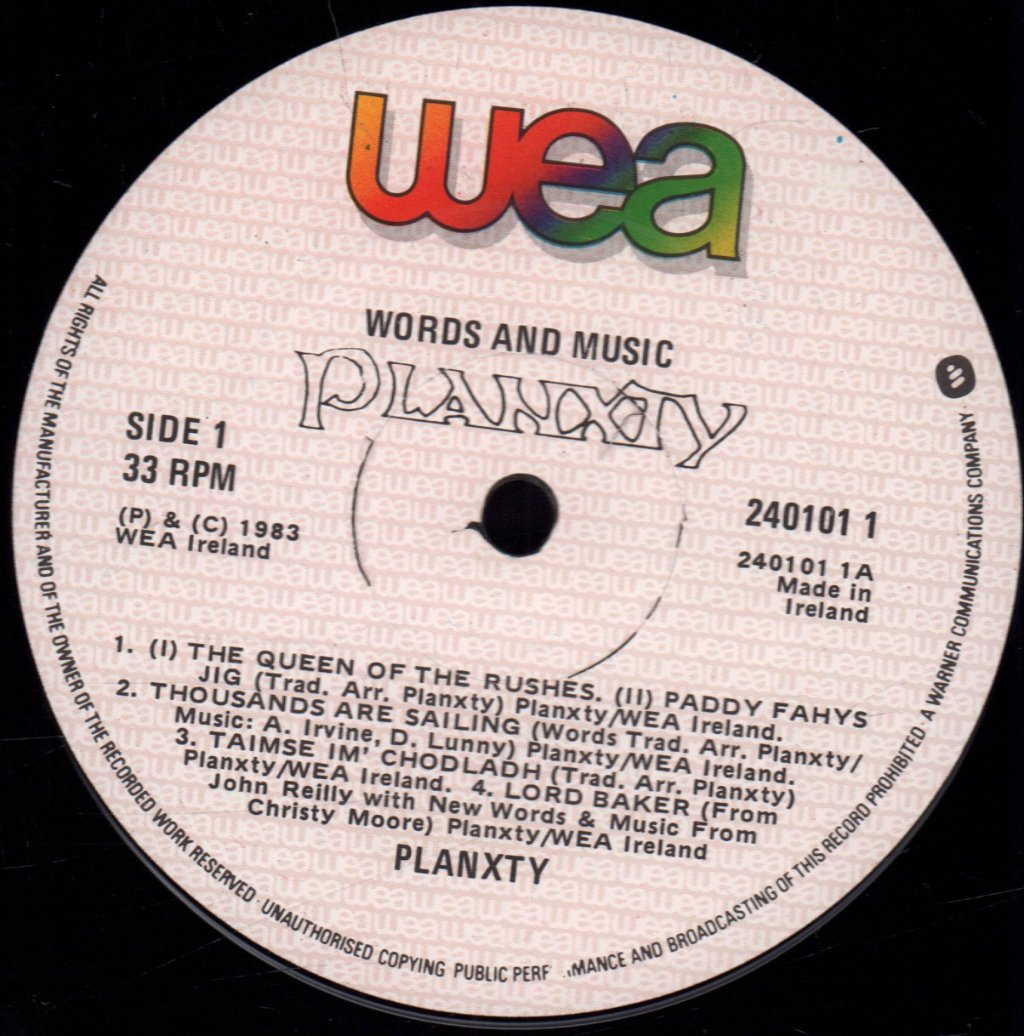 Planxty - Words And Music - Lp