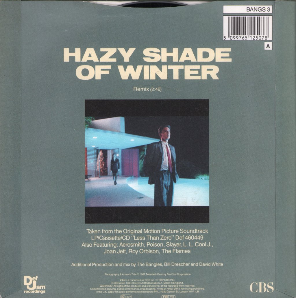 Bangles / Joan Jett And The Blackhearts - Hazy Shade Of Winter/She's Lost You - 7 Inch