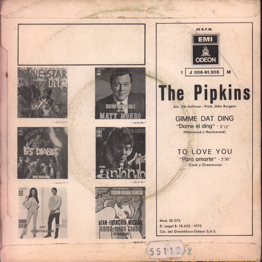 Pipkins - Gimme Dat Ding - 7 Inch