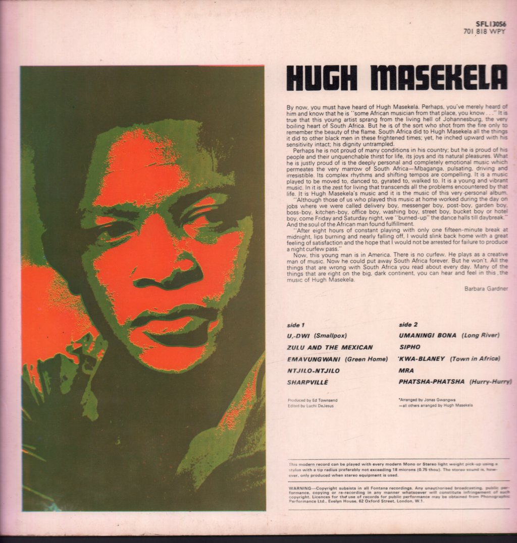 Hugh Masekela - Hugh Masekela - Lp