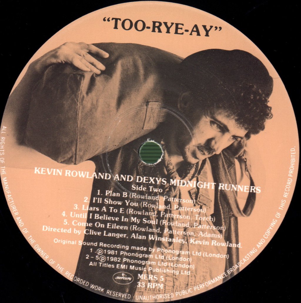 Dexys Midnight Runners - Too Rye Ay - Lp