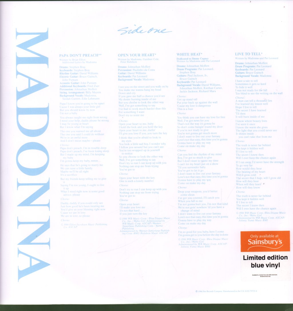 Madonna - True Blue - Lp