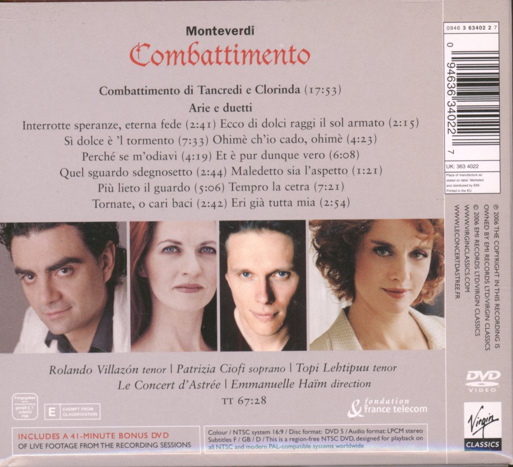 Le Concert D'Astrée, Emmanuelle Haïm, Rolando Villazón - Combattimento - Cd Set