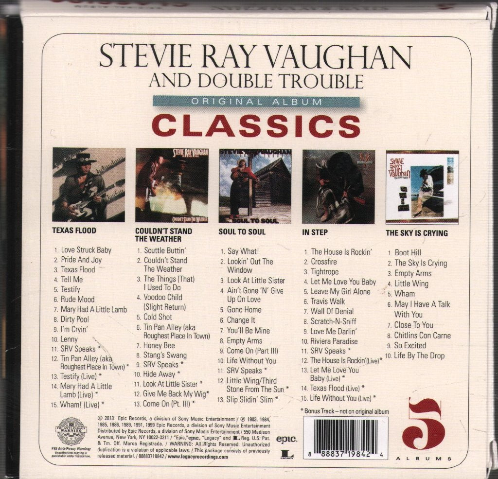 Stevie Ray Vaughan & Double Trouble - Original Album Classics - Cd Set