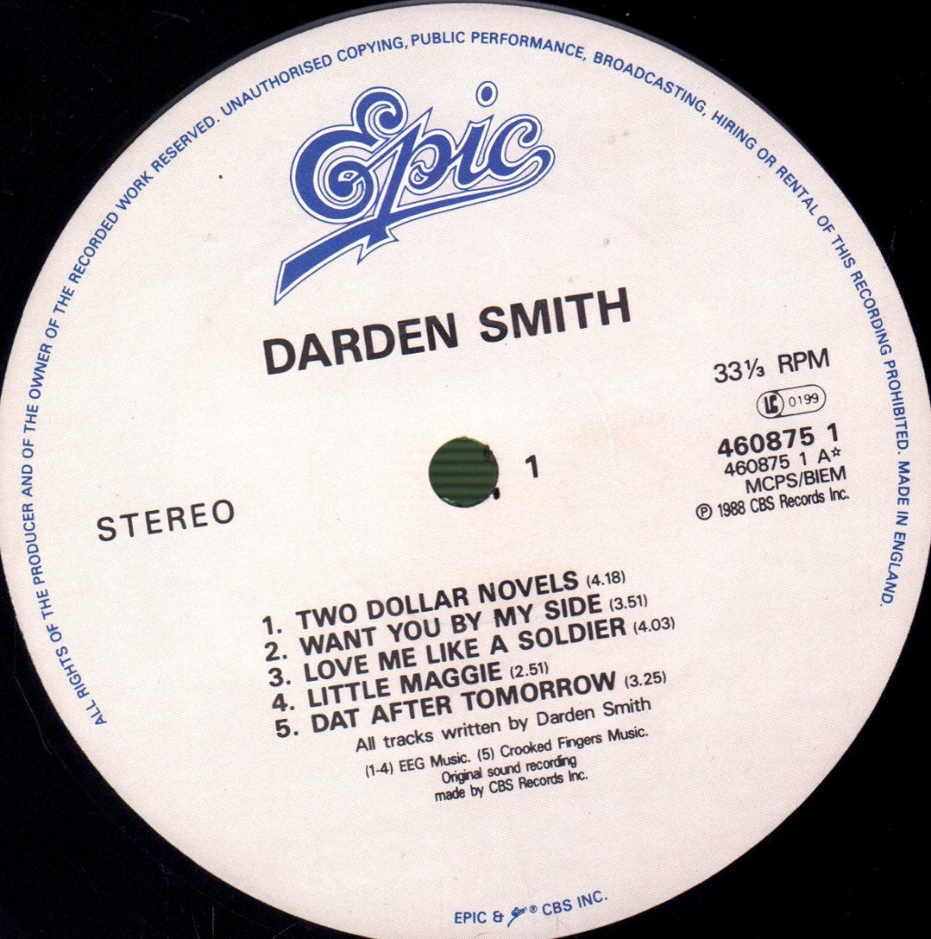 Darden Smith - Darden Smith - Lp