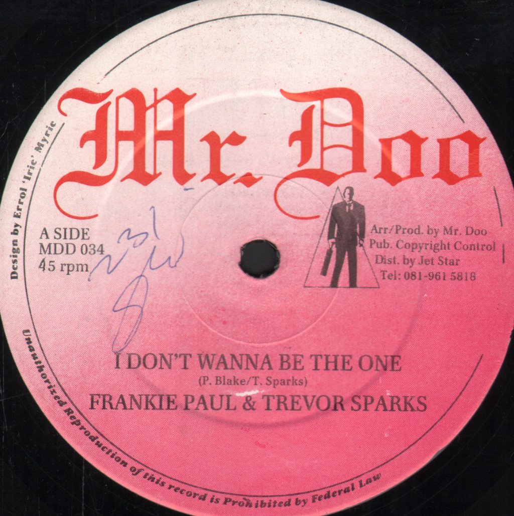 Frankie Paul & Trevor Sparks / Andrew Bell - I Don't Wanna Be The One / Rosemarie - 12 Inch