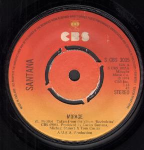 Santana - Mirage - 7 Inch