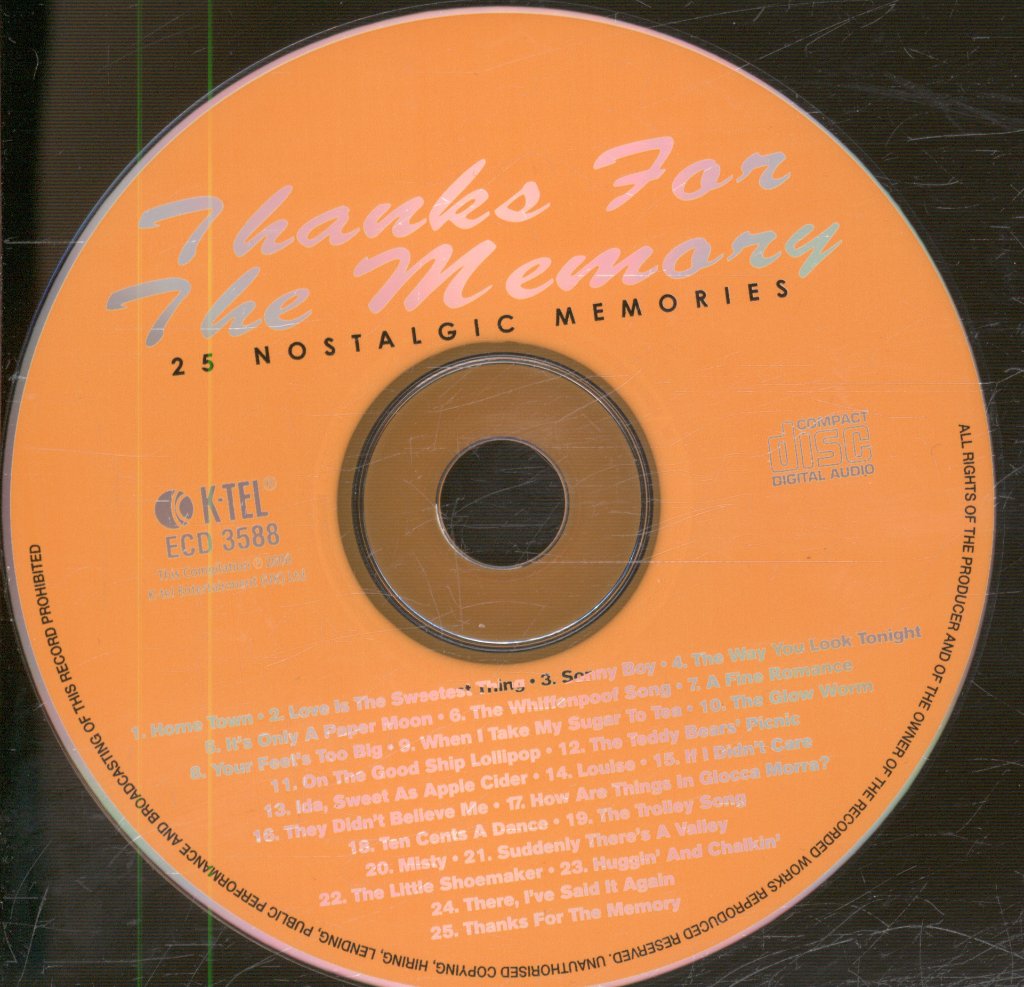 Various Artists - Thanks For The Memory - Cd