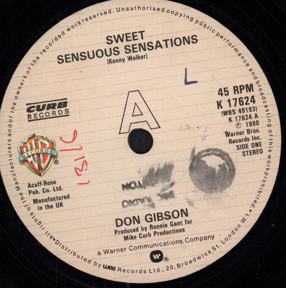 Don Gibson - Sweet Sensuous Sensations - 7 Inch