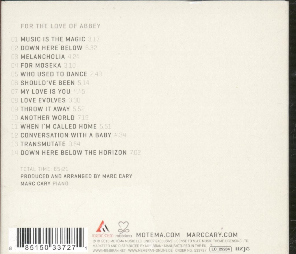 Marc Cary - For The Love Of Abbey - Cd